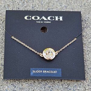 Coach Rose Gold slider bracelet New msrp $78